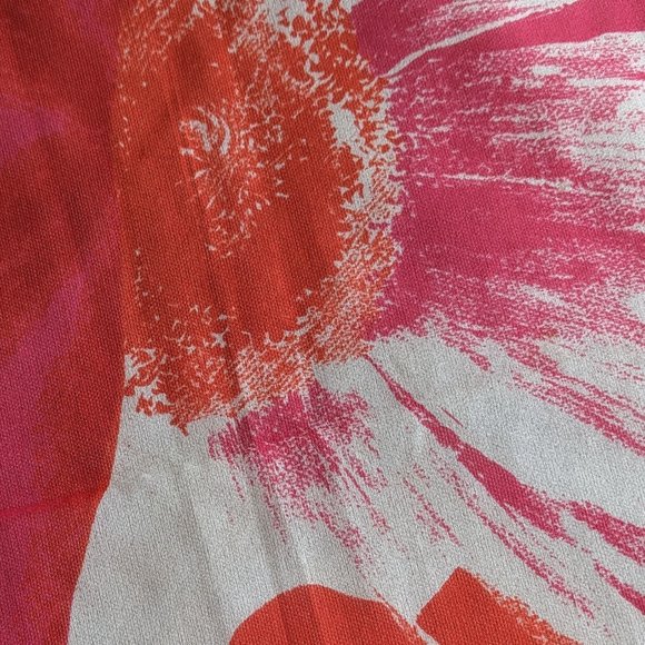 Pink and Orange Silk Sheer Daisy Scarf - Picture 2 of 7